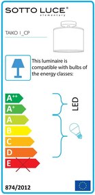 Plafonieră Sotto Luce Taiko, verde lime