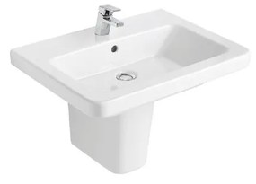 Semipiedestal pentru lavoar Gala Street Square alb