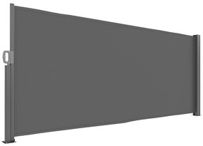 Outsunny Parasolar lateral extensibil opac cu suport de perete Acoperire 300x140cm Gri inchis | Aosom Romania