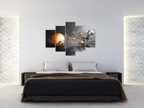 Tabloul bilelor portocalii abstarcte (150x105 cm)