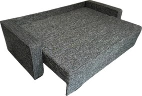 Canapea LARISA extensibila, 3 locuri, lada de depozitare, stofa gri inchis, 220x95x85 Stofa, Gri Inchis