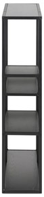 Bibliotecă de perete neagră cu aspect de lemn de frasin 75x91 cm Seaford – Actona