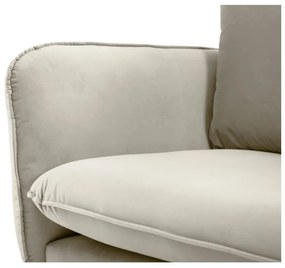Canapea țesătură catifea Cosmopolitan Design Vienna, 160 cm, bej