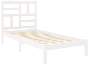 Cadru de pat pentru o persoana 3FT, alb, 90x190 cm, lemn masiv Alb, 90 x 190 cm