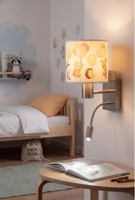 Brilagi - Lampă LED flexibilă BOBO 1xE27/25W/230V + LED/3W crom mat/alb/cu animale