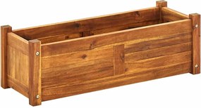 vidaXL Strat înălțat de grădină, 76 x 27,6 x 25 cm, lemn de acacia