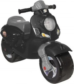 Motocicleta cu functie de trotineta fara pedale pentru copii NOVOKIDS™ Vespa Scooter Mini , Maxim 30 Kg, Cu roti late, Stabilitate mare, Negru