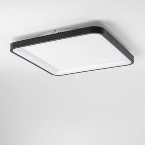 Brilagi - Plafonieră LED dimabilă FALCON SLIM, 50W, 230V, 50x50 cm, neagră + telecomandă
