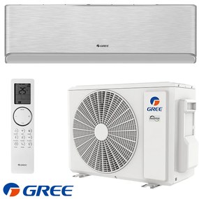 Aparat de aer conditionat inverter Gree Airy GWH24AVEXF-K6DNA1A , 24 000BTU, 48 m², A+++/A++, Wi-Fi, R-32, Argintiu