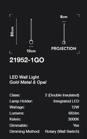Aplica LED design liniar minimalist Belle