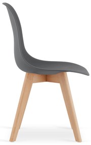 Scaun KITO gri inchis cu picioare din fag