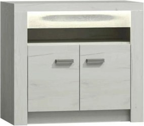 Comoda INFINITY I-10, frasin alb, PAL laminat, 96x42x73 cm