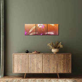 Tablou - Fluture roz (cu ceas) (90x30 cm)