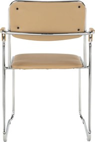 Scaun conferinţă, piele ecologică maro, DERYA