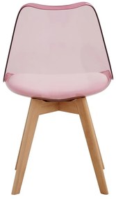 Scaun sufragerie Bralla 2 (transparent + roz + fag + alb) . 1116242