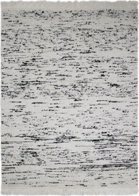 Covor gri/fildeș țesut manual din lână 140x200 cm Ellsa – Flair Rugs