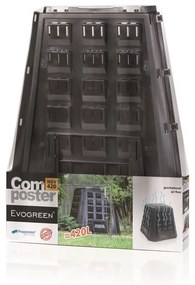 Compost, 420 l, negru