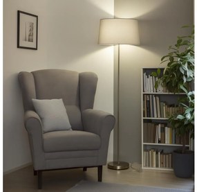 Brilagi - Lampă de podea LED CERIA 1xE27/40W/230V Ø 45 cm gri/crom mat