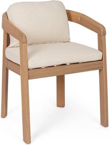 Scaun de grădină în culoare naturală din lemn masiv Pablo – Bizzotto