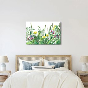Tablou - Flori de pajiște pictate (90x60 cm)