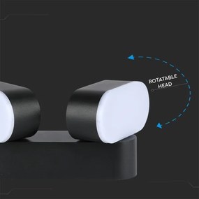 LED lampă flexibilă de perete exterior 2xLED/12W/230V IP65 negru