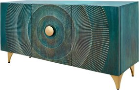 Comoda design vintage Golden Sunset 140cm turcoaz