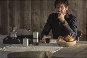 Espressor moka argintiu din oțel inoxidabil 500 ml Slow Coffee – Leopold Vienna