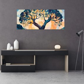 Tablou – Mozaic – soare și arbore II. (120x50 cm)