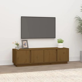 814462 vidaXL Comodă TV, maro miere, 140x40x40 cm, lemn masiv de pin