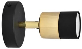 Spot LED de perete TUBSSON 1xGU10/4,8W/230V negru/auriu