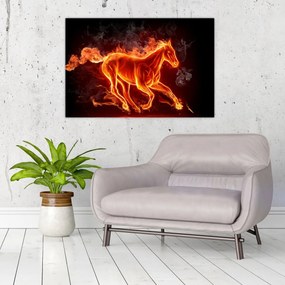 Tablou - Cal în flăcări (90x60 cm)