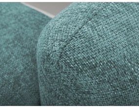 Colțar albastru extensibil/cu spațiu de depozitare cu tapițerie din chenille (cu colț pe partea stângă/cu șezlong) Mele – Makamii