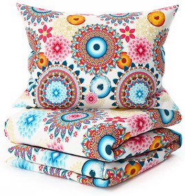 Lenjerie de pat din microfibra GEOMANDALA colorata Dimensiune lenjerie de pat: 70 x 90 cm | 140 x 200 cm