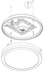 Eglo 97299 - LED lampa de baie dimabilă LOCANA-C LED/14W gri IP44