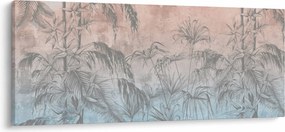 Tablou - Plante tropicale pe perete (120x50 cm)