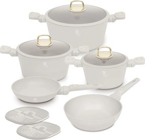 Set oale si tigai cu capace 10 piese Sahara Berlinger Haus BH 8080NN, potrivite si pentru inductie