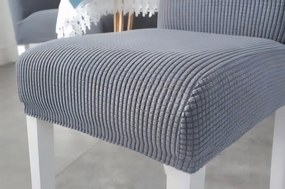 Set 6 huse elastice pentru scaune culoare Cenusiu