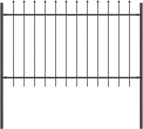 vidaXL Gard de Grădină 2 pcs Gri 3,4 x 1 m Oțel acoperit cu pulbere