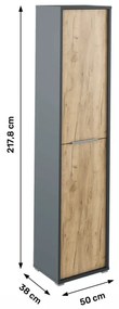 Dulap Birou RIOMA NEW TYPE 06 Stejar Artisan/Grafit