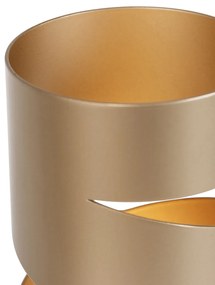 Moderne tafellamp taupe met goud - Stream