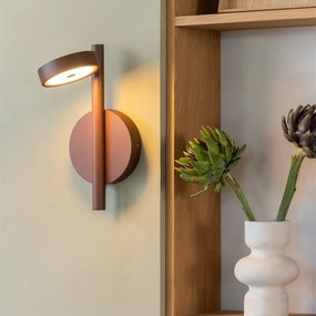 Aplica de perete LED din lemn de frasin maro Okinawa