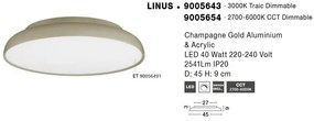 Plafoniera LED dimabila cu telecomanda LINUS D-45cm