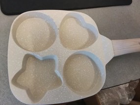 La mâna a doua: Tigaie cu 4 sectiuni Klausberg KB 7809, 19cm, Acoperire din marmura, Diverse forme, Inductie, Bej