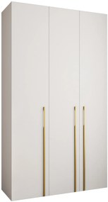 Dulap de haine 140 cm Carmela 40-3 (alb + Auriu). 1126606
