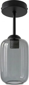BRILAGI - Lustră aplicată LED R GLASS 1xE27/60W/230V Ø 14 cm negru/gri fumuriu