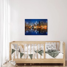 Tablou cu Manhattan noaptea (70x50 cm)