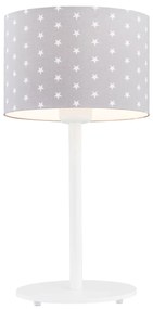 Veioza/Lampa de masa pentru camera copii MAGIC gri cu stele albe