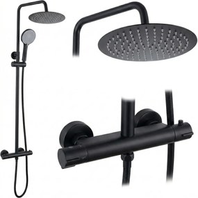 Set de duș fără pipă cu termostat Rea Lungo Black