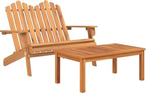 vidaXL Set mobilier de grădină Adirondack, 2 piese, lemn masiv acacia