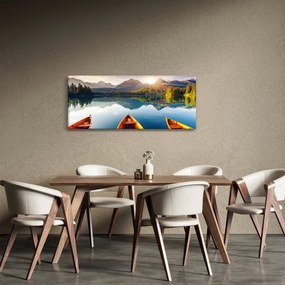 Tablou - Lac cu bărci (120x50 cm)
